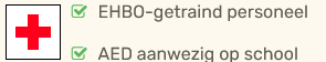 EHBO getraind personeel AED aanwezig