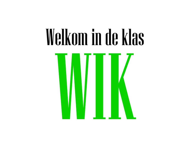 Welkom in de klas - Wik-groen